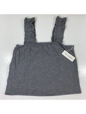 78 & Sunny Womens Topanga Beach Tank Top Heather Grey Size Medium